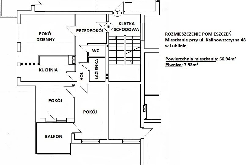 Mieszkanie 3 pokojowe Lublin Kalinowszczyzna